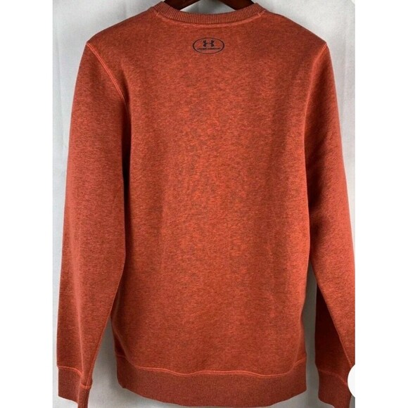 UNDER ARMOUR Crewneck Long Sleeve Sweatshirt Sweater Orange Men Pre-Owned XL - Picture 2 of 5